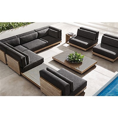 야외 티크 나무 섹션 소파