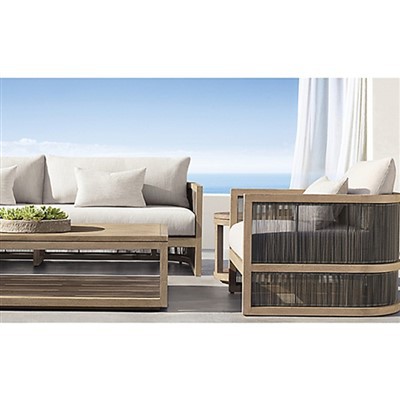 티크 안뜰 4 조각 소파 세트