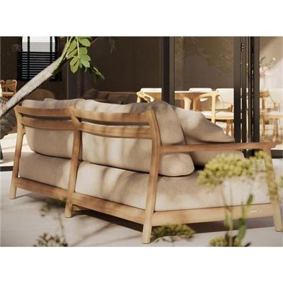 티크재 목재 소파 세트